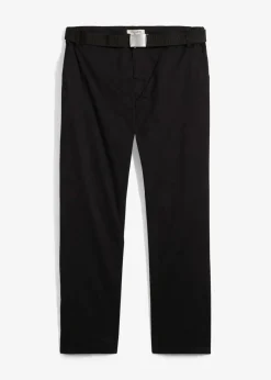 Best Regular Fit Chinohose mit Komfortbund und Gürtel, Straight Herren Große Größen|Hosen