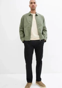 Best Regular Fit Chinohose mit Komfortbund und Gürtel, Straight Herren Große Größen|Hosen