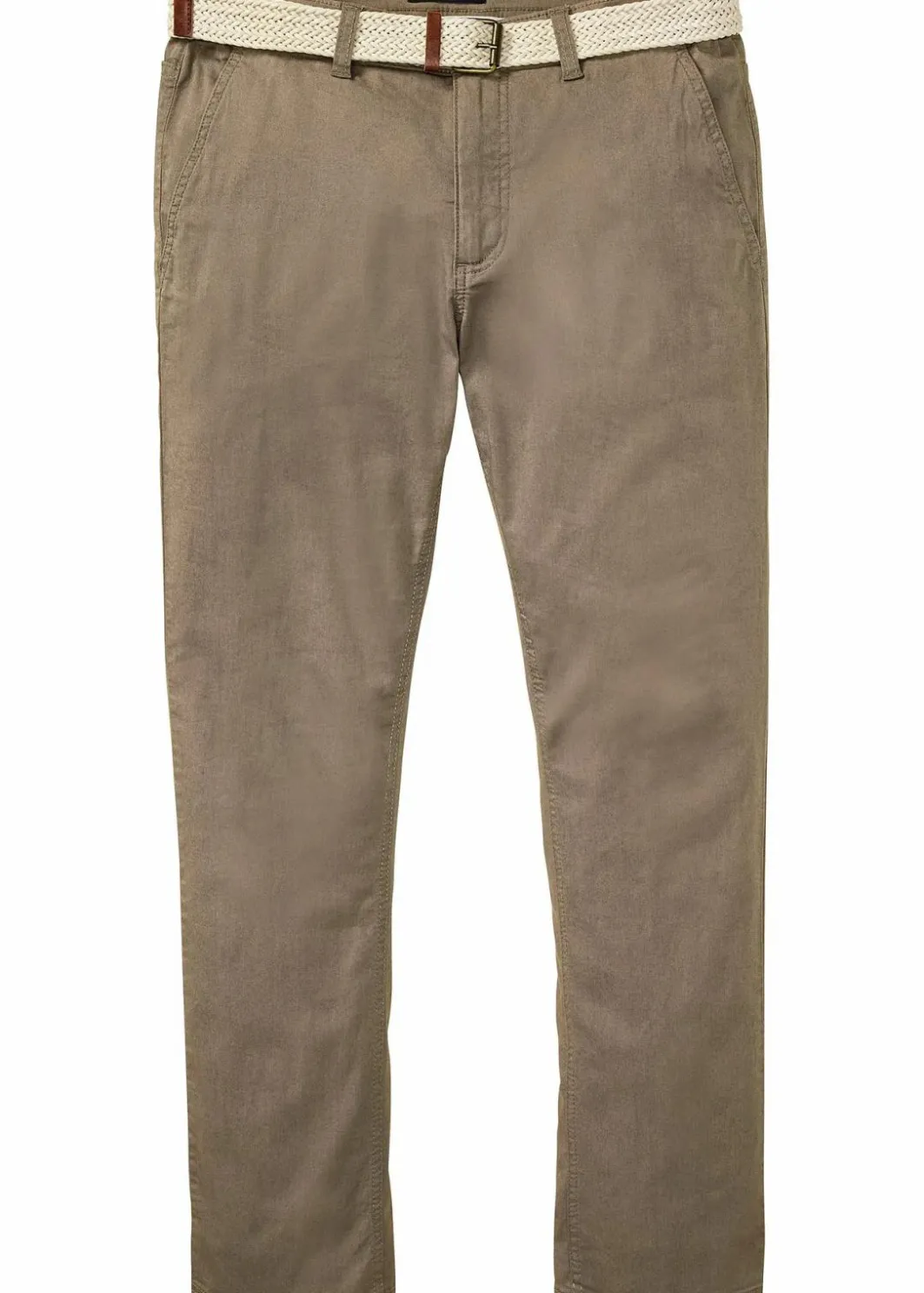 Herren bonprix Große Größen|Basics|Regular Fit Chinohose mit Komfortbund und Gürtel, Straight