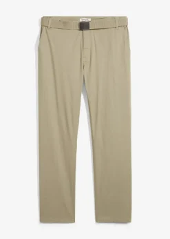 Hot Regular Fit Chinohose mit Komfortbund und Gürtel, Straight Herren Hosen|Große Größen