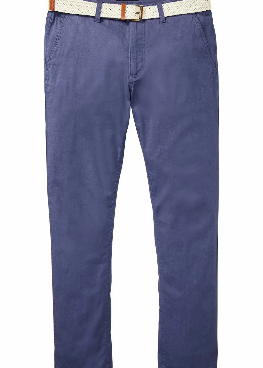 Sale Regular Fit Chinohose mit Komfortbund und Gürtel, Straight Herren Hosen|Basics
