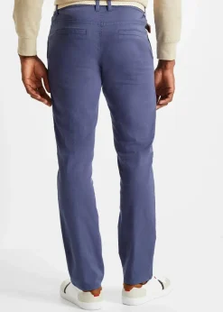 Sale Regular Fit Chinohose mit Komfortbund und Gürtel, Straight Herren Hosen|Basics