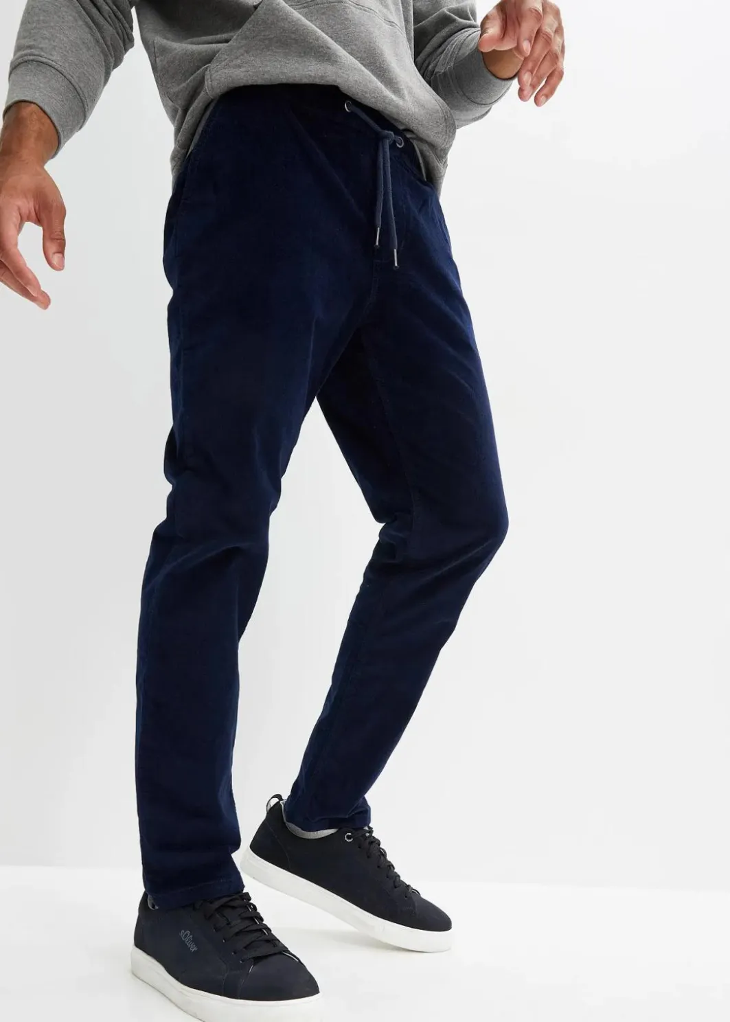 Herren bonprix Hosen|Große Größen|Regular Fit Cord-Schlupfhose, Straight