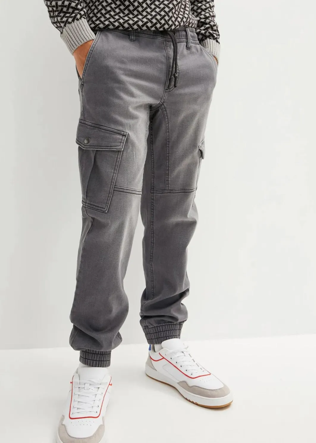Sale Regular Fit Jeans-Jogger mit Komfortbund, Straight Herren Große Größen|Sweat
