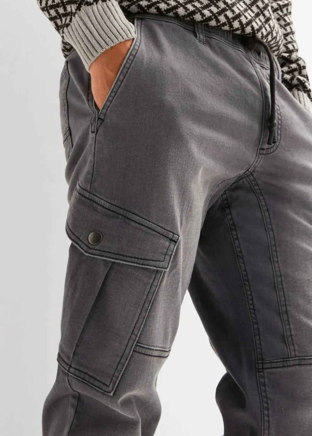 Sale Regular Fit Jeans-Jogger mit Komfortbund, Straight Herren Große Größen|Sweat