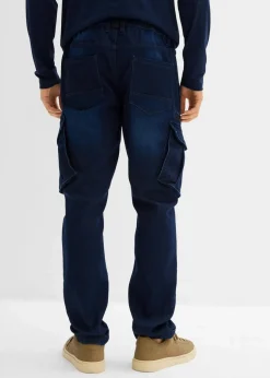 Herren bonprix Große Größen|Sweat|Regular Fit Jeans-Jogger mit Komfortbund, Straight