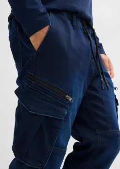 Herren bonprix Große Größen|Sweat|Regular Fit Jeans-Jogger mit Komfortbund, Straight