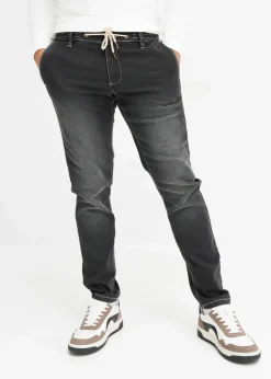 Outlet Regular Fit Jeans-Jogger mit Komfortbund, Tapered Herren Jeans|Große Größen