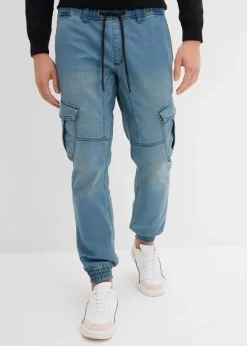 Herren bonprix Jeans|Sweat|Regular Fit Jeans-Jogger mit Komfortbund, Straight