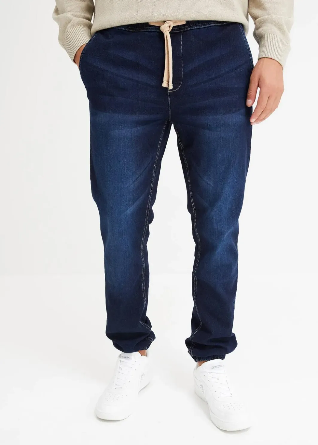 Discount Regular Fit Jeans-Jogger mit Komfortbund, Tapered Herren Große Größen|Jeans