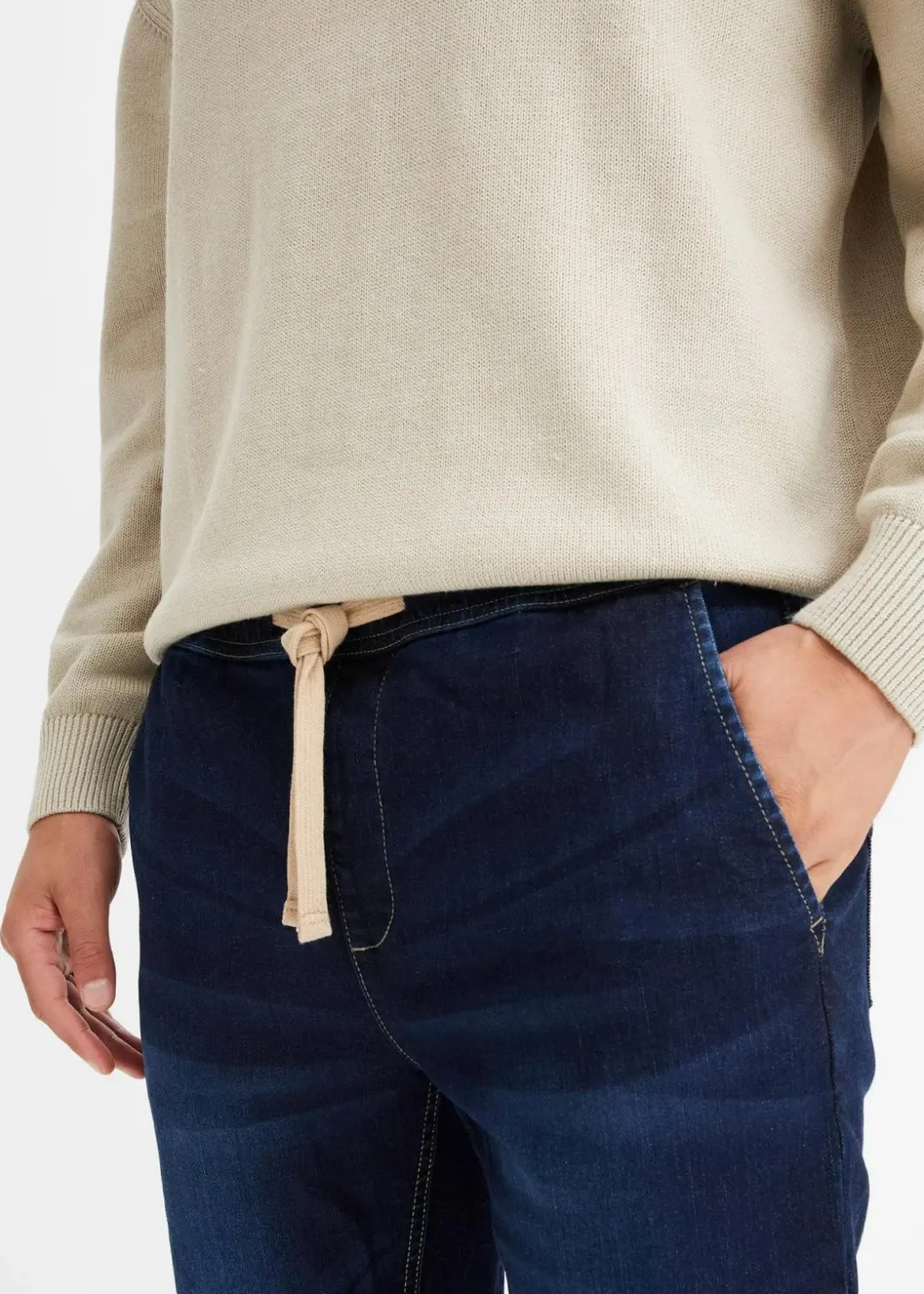 Discount Regular Fit Jeans-Jogger mit Komfortbund, Tapered Herren Große Größen|Jeans