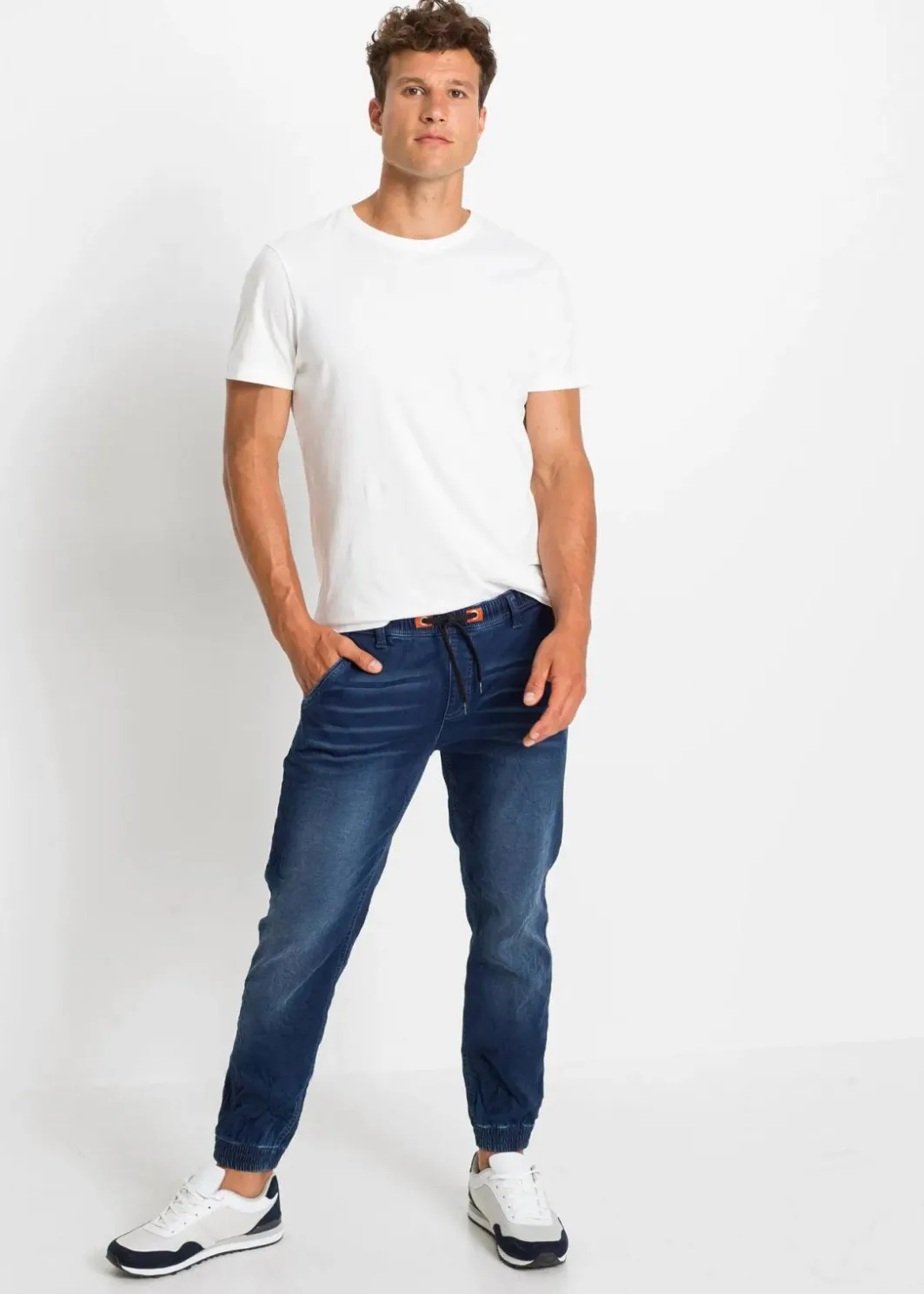 Discount Regular Fit Jeans-Jogger mit Komfortbund, Straight Herren Große Größen|Jeans