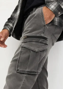 Herren bonprix Jeans|Sweat|Regular Fit Jeans-Jogger mit Komfortbund, Straight