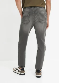 Herren bonprix Große Größen|Jeans|Regular Fit Jeans-Jogger mit Komfortbund, Straight