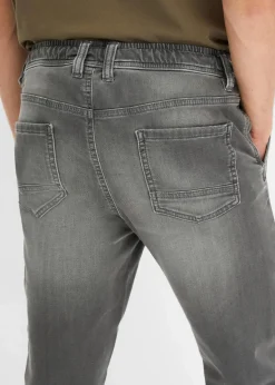 Herren bonprix Große Größen|Jeans|Regular Fit Jeans-Jogger mit Komfortbund, Straight