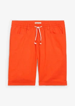 Herren bonprix Große Größen|Shorts|Regular Fit Schlupf-Bermuda aus luftigem Leinen-Mix