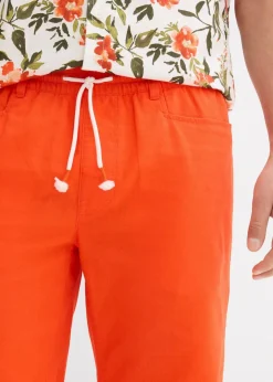 Herren bonprix Große Größen|Shorts|Regular Fit Schlupf-Bermuda aus luftigem Leinen-Mix