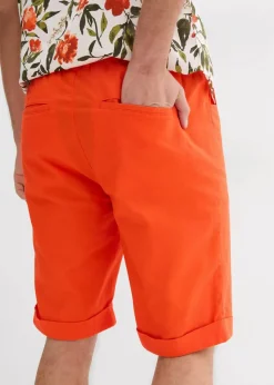 Herren bonprix Große Größen|Shorts|Regular Fit Schlupf-Bermuda aus luftigem Leinen-Mix