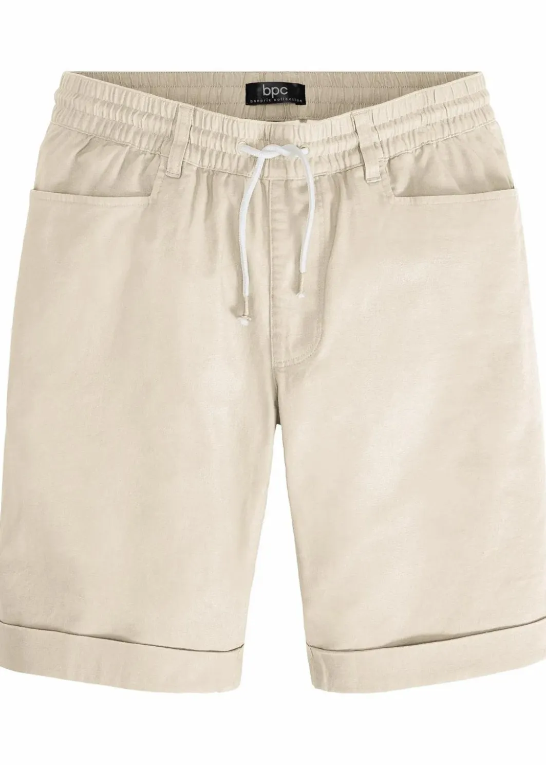 Herren bonprix Hosen|Shorts|Regular Fit Schlupf-Bermuda aus luftigem Leinen-Mix