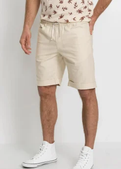 Herren bonprix Hosen|Shorts|Regular Fit Schlupf-Bermuda aus luftigem Leinen-Mix