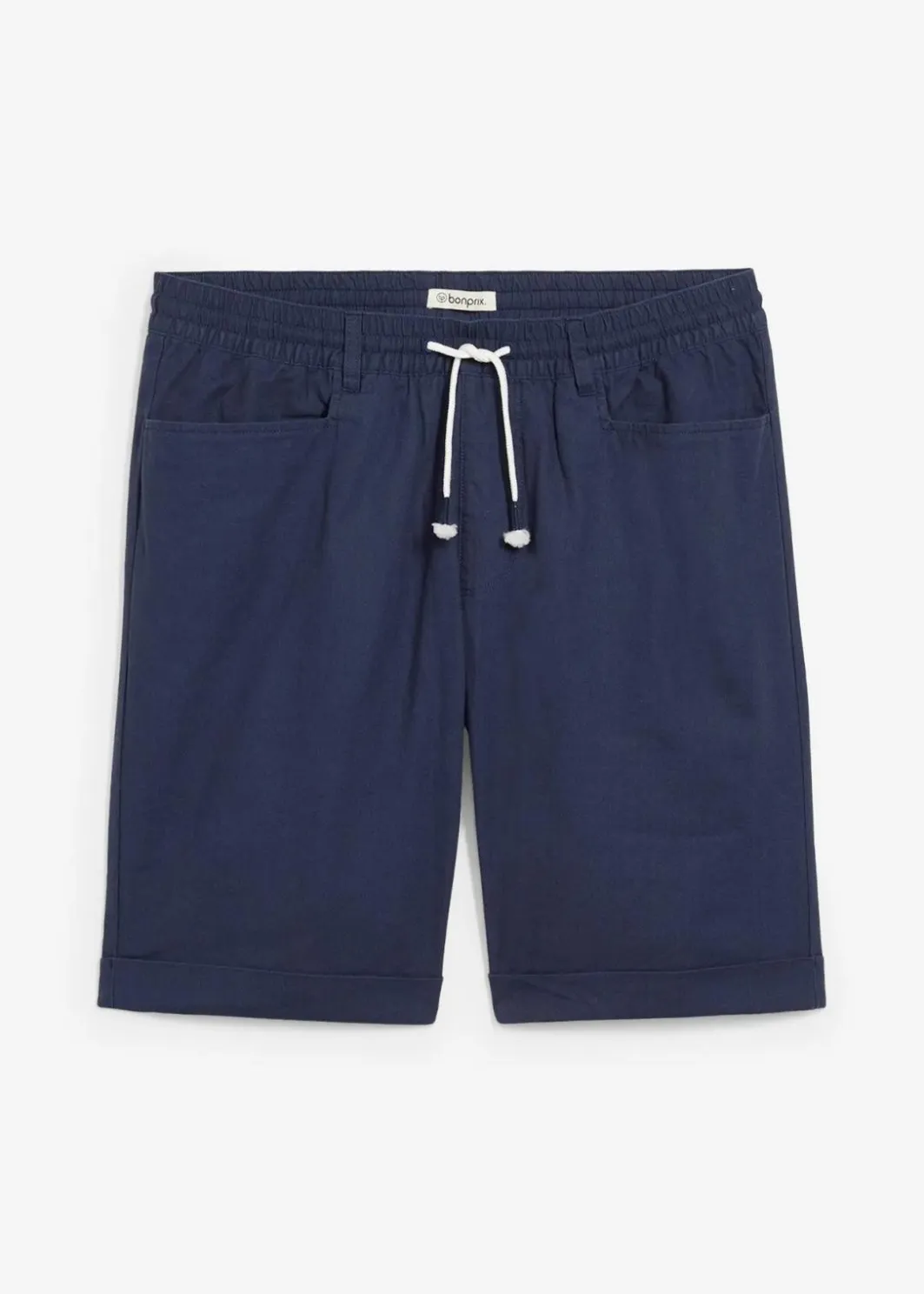 Best Regular Fit Schlupf-Bermuda aus luftigem Leinen-Mix Herren Hosen|Shorts
