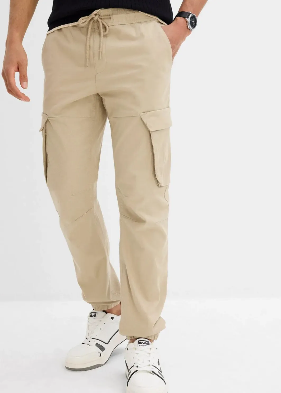 Online Regular Fit Schlupf-Cargohose, Straight Herren Hosen|Große Größen