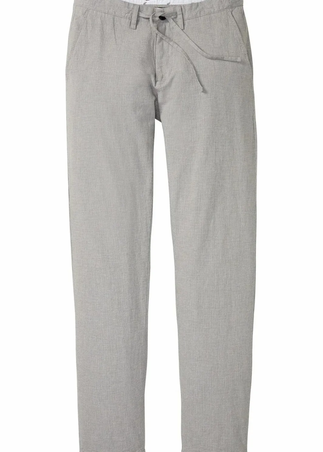 Herren bonprix Große Größen|Hosen|Regular Fit Schlupf-Chinohose mit Leinen, Straight