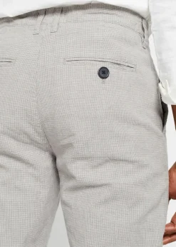 Herren bonprix Große Größen|Hosen|Regular Fit Schlupf-Chinohose mit Leinen, Straight
