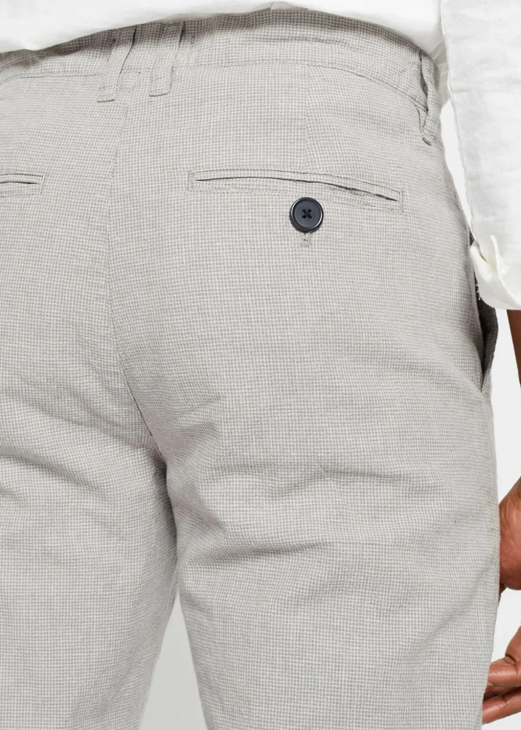 Herren bonprix Große Größen|Hosen|Regular Fit Schlupf-Chinohose mit Leinen, Straight
