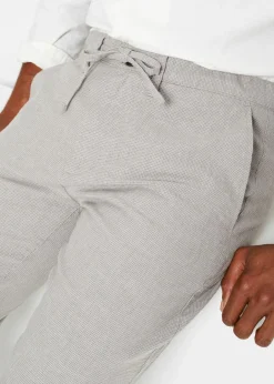 Herren bonprix Große Größen|Hosen|Regular Fit Schlupf-Chinohose mit Leinen, Straight