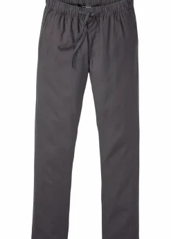 Discount Regular Fit Schlupfhose aus luftigem Leinen-Mix, Straight Herren Hosen|Große Größen