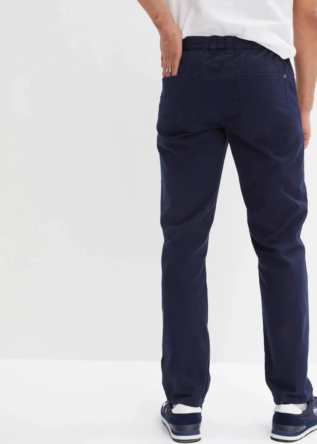 Herren bonprix Große Größen|Basics|Regular Fit Schlupfhose aus reiner Baumwolle, Straight