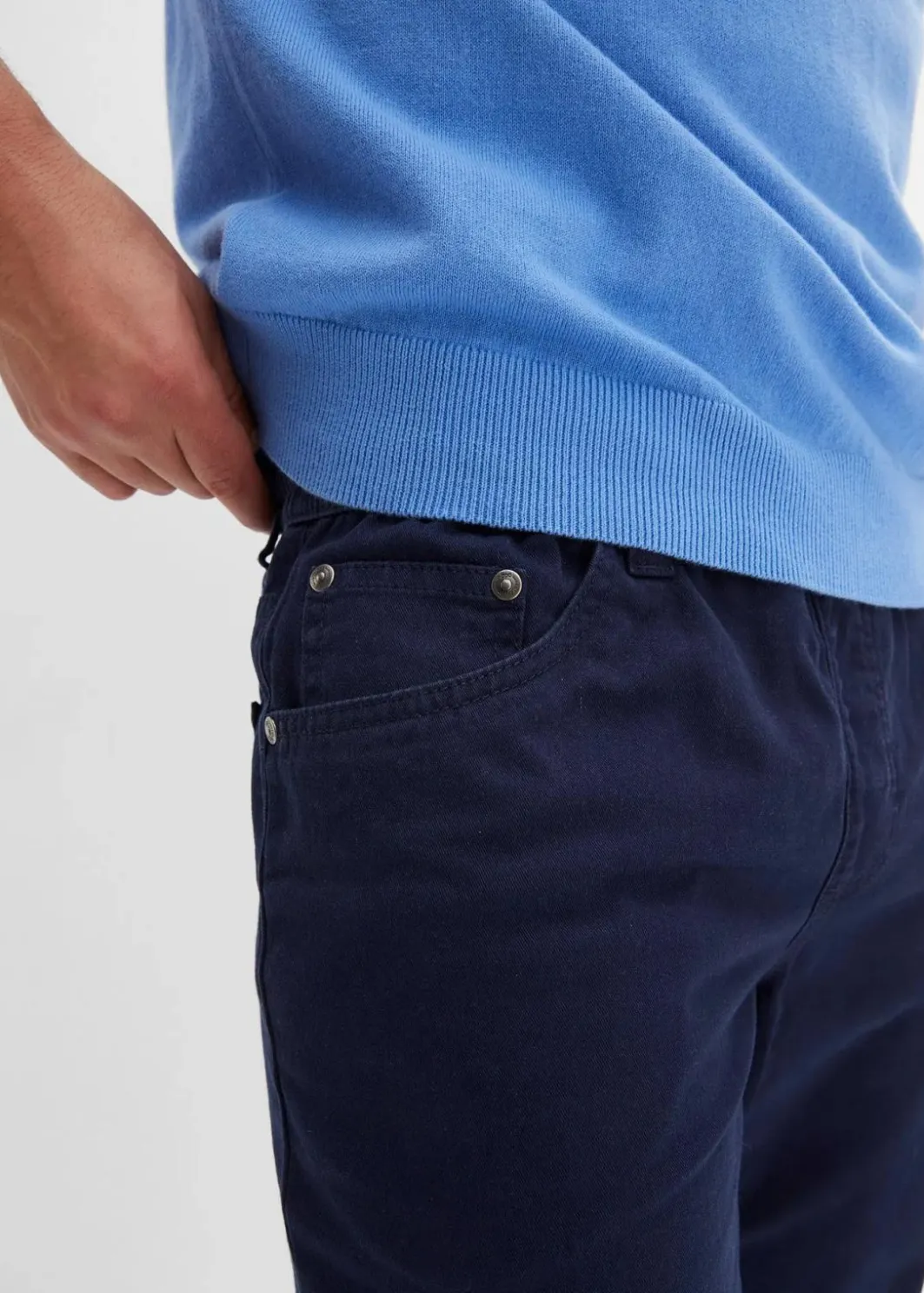 Herren bonprix Große Größen|Basics|Regular Fit Schlupfhose aus reiner Baumwolle, Straight