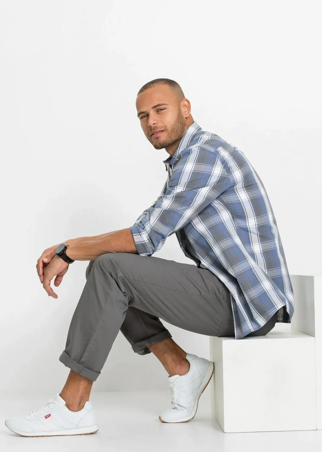 Discount Regular Fit Schlupfhose mit Komfortbund, Straight (2er Pack) Herren Hosen|Große Größen