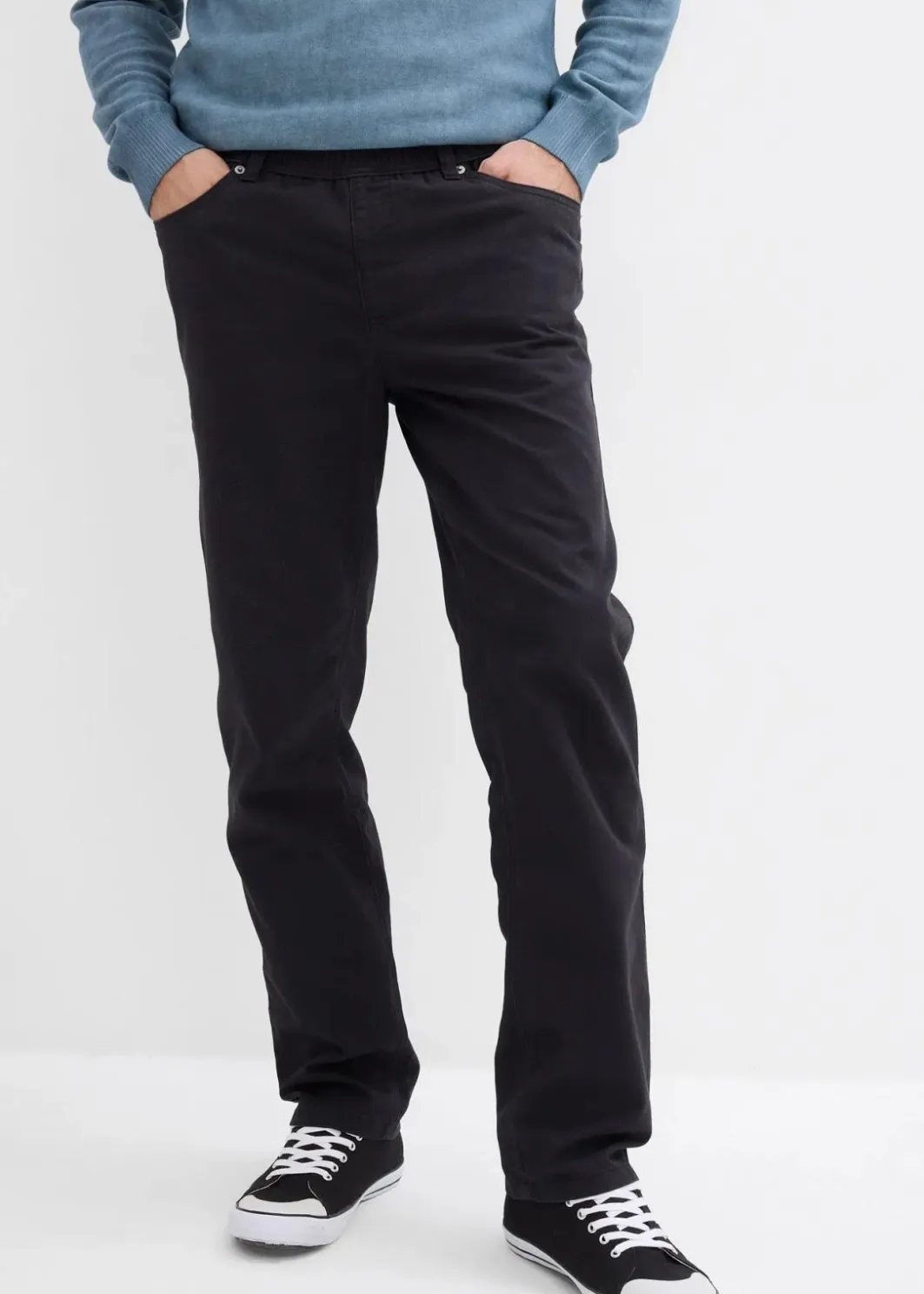 New Regular Fit Schlupfhose mit Komfortbund, Straight (2er Pack) Herren Große Größen|Hosen