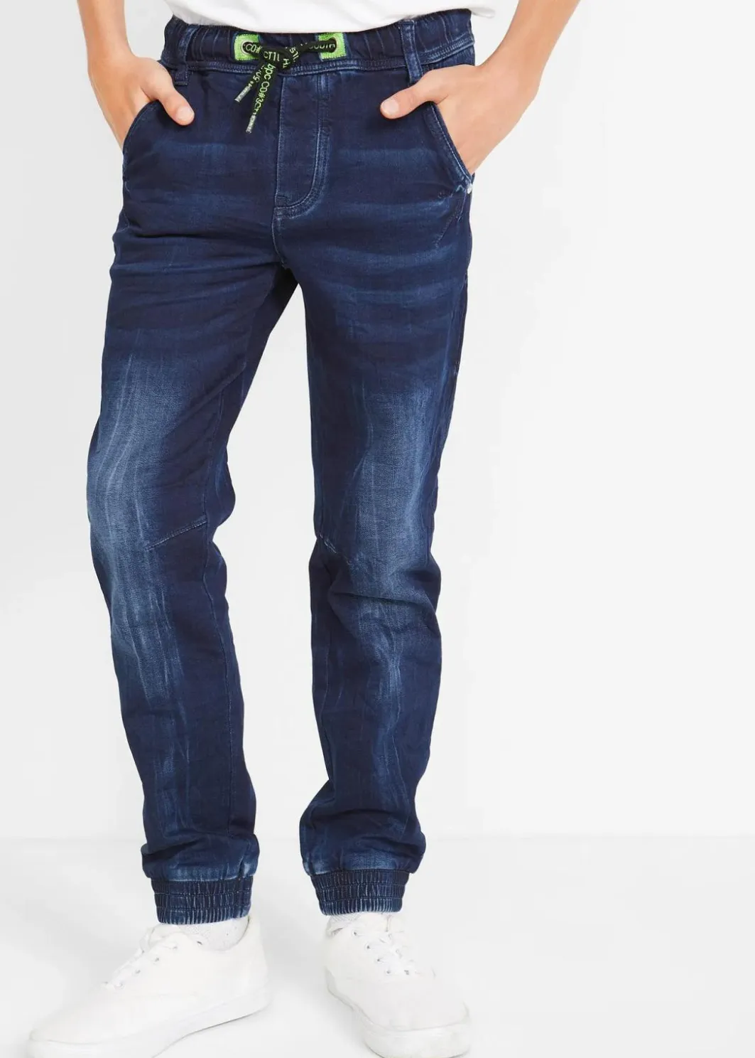 Kinder bonprix Jungen 9-16 Jahre·Bademode|Jungen 9-16 Jahre·Jeans|Regular Fit Schlupf-Sweat-Jeans, Tapered