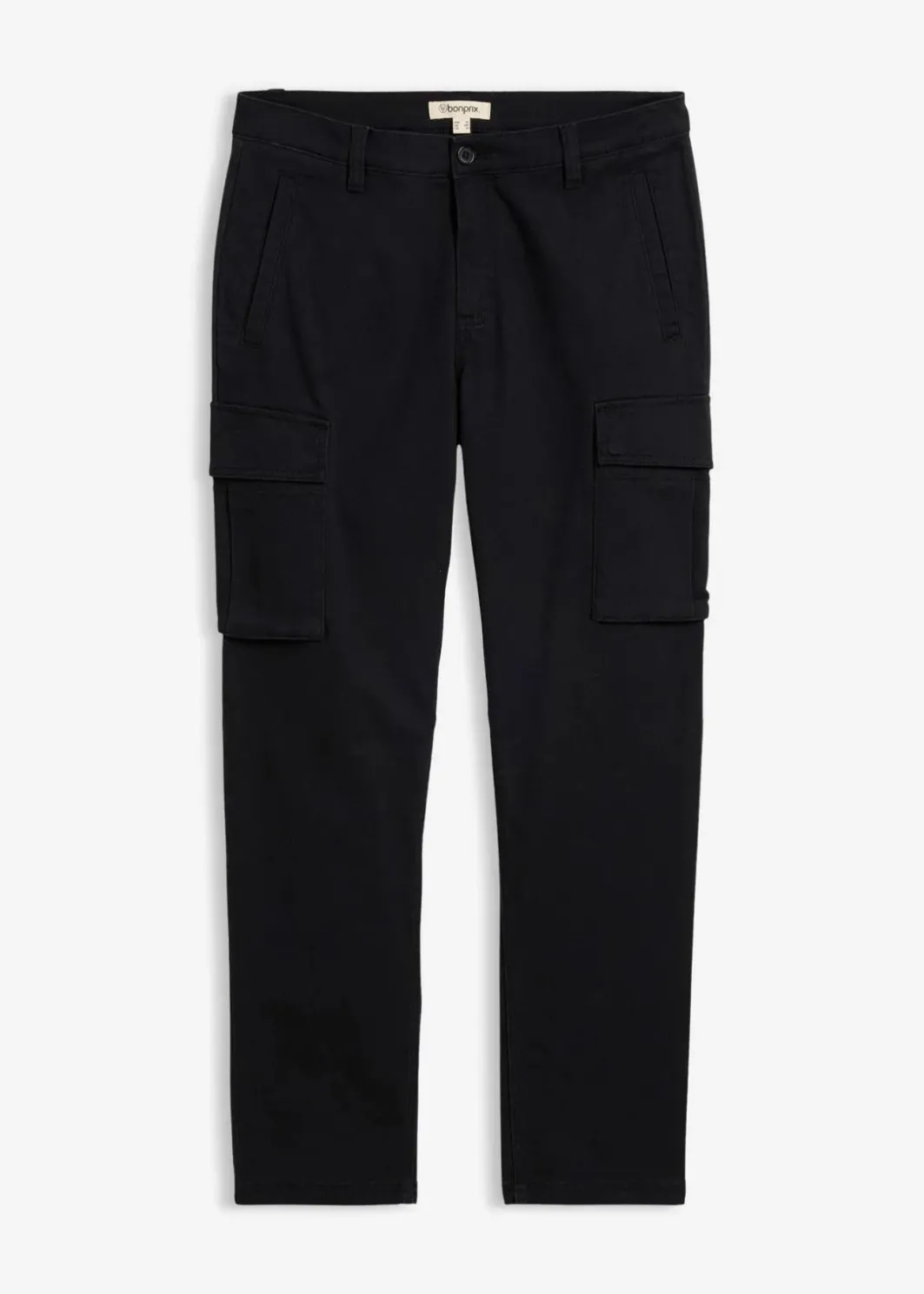 Herren bonprix Große Größen|Outdoorbekleidung|Regular Fit Stretch-Cargohose aus robuster Bio-Baumwolle, Straight