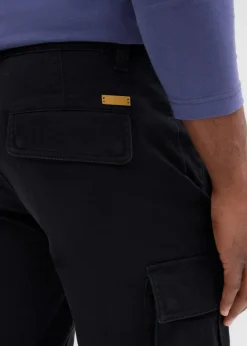 Herren bonprix Große Größen|Outdoorbekleidung|Regular Fit Stretch-Cargohose aus robuster Bio-Baumwolle, Straight