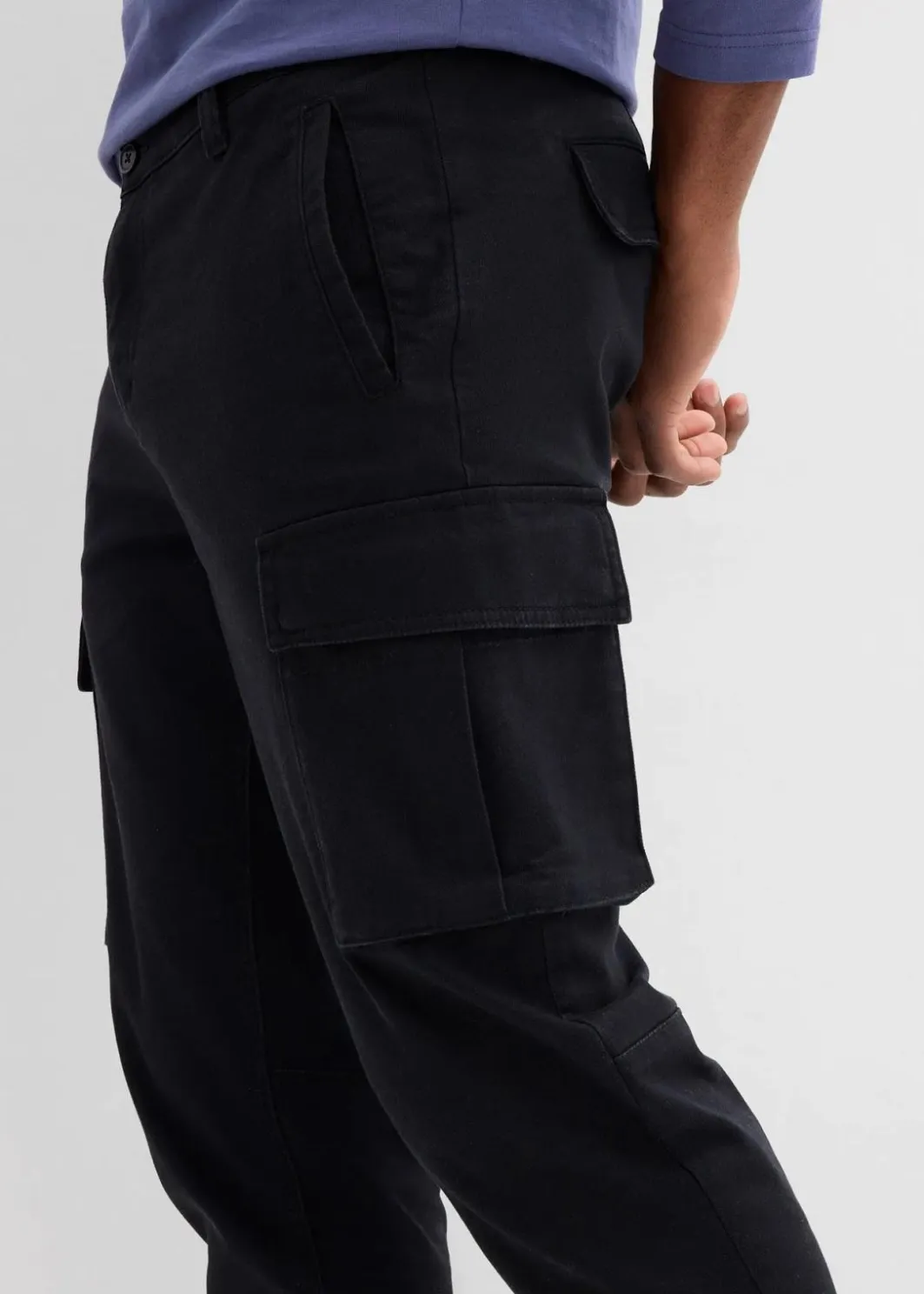 Herren bonprix Große Größen|Outdoorbekleidung|Regular Fit Stretch-Cargohose aus robuster Bio-Baumwolle, Straight
