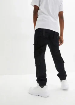 Kinder bonprix Jungen 9-16 Jahre·Bademode|Jungen 9-16 Jahre·Hosen|Regular Fit Stretch-Cargo-Schlupfhose