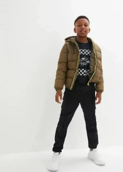 Kinder bonprix Jungen 9-16 Jahre·Bademode|Jungen 9-16 Jahre·Hosen|Regular Fit Stretch-Cargo-Schlupfhose