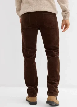 Herren bonprix Große Größen|Hosen|Regular Fit Stretch-Cordhose in gewaschener Optik, Straight