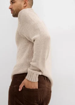Herren bonprix Große Größen|Hosen|Regular Fit Stretch-Cordhose in gewaschener Optik, Straight