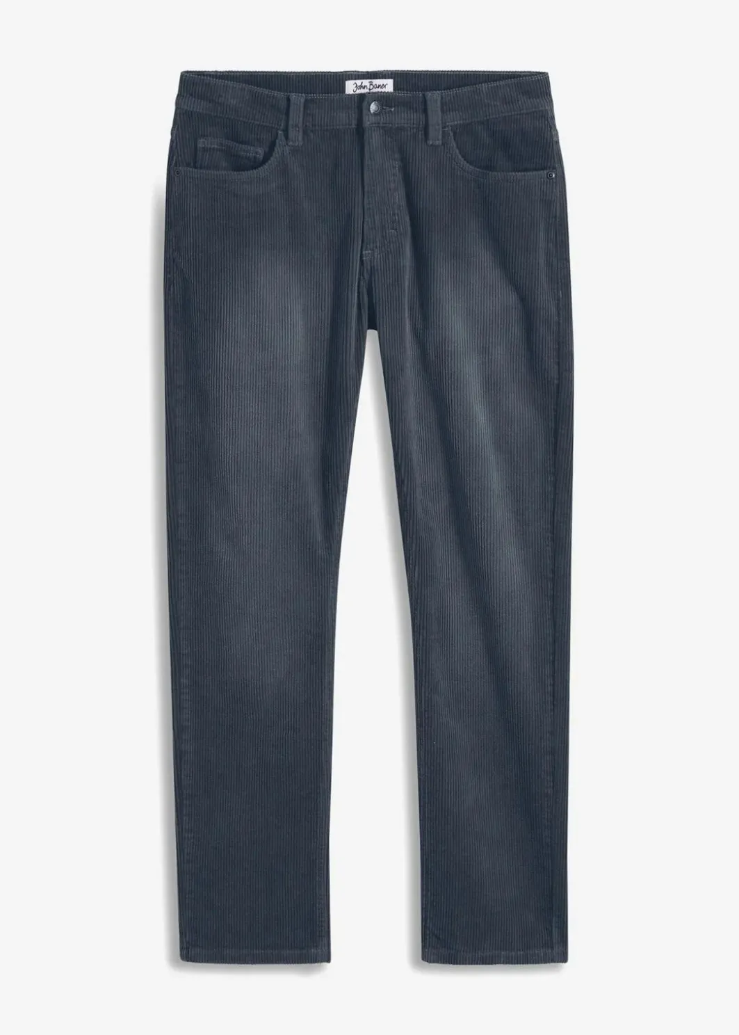 Clearance Regular Fit Stretch-Cordhose in gewaschener Optik, Straight Herren Hosen|Große Größen