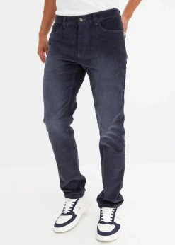 Clearance Regular Fit Stretch-Cordhose in gewaschener Optik, Straight Herren Hosen|Große Größen