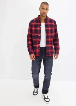 Clearance Regular Fit Stretch-Cordhose in gewaschener Optik, Straight Herren Hosen|Große Größen