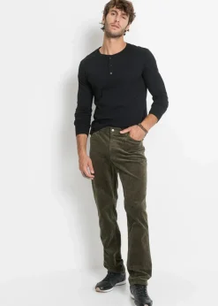 Herren bonprix Hosen|Große Größen|Regular Fit Stretch-Cordhose mit Komfortschnitt