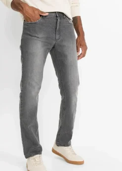 Herren bonprix Große Größen|Jeans|Regular Fit Stretch-Jeans mit Komfortschnitt, Straight