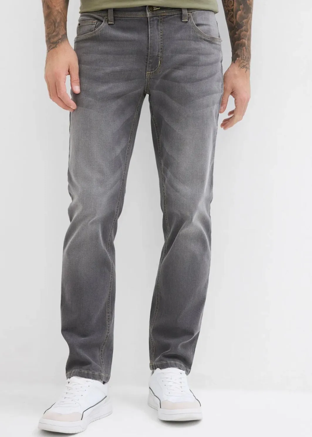 Herren bonprix Jeans|Große Größen|Regular Fit Stretch-Jeans, Straight