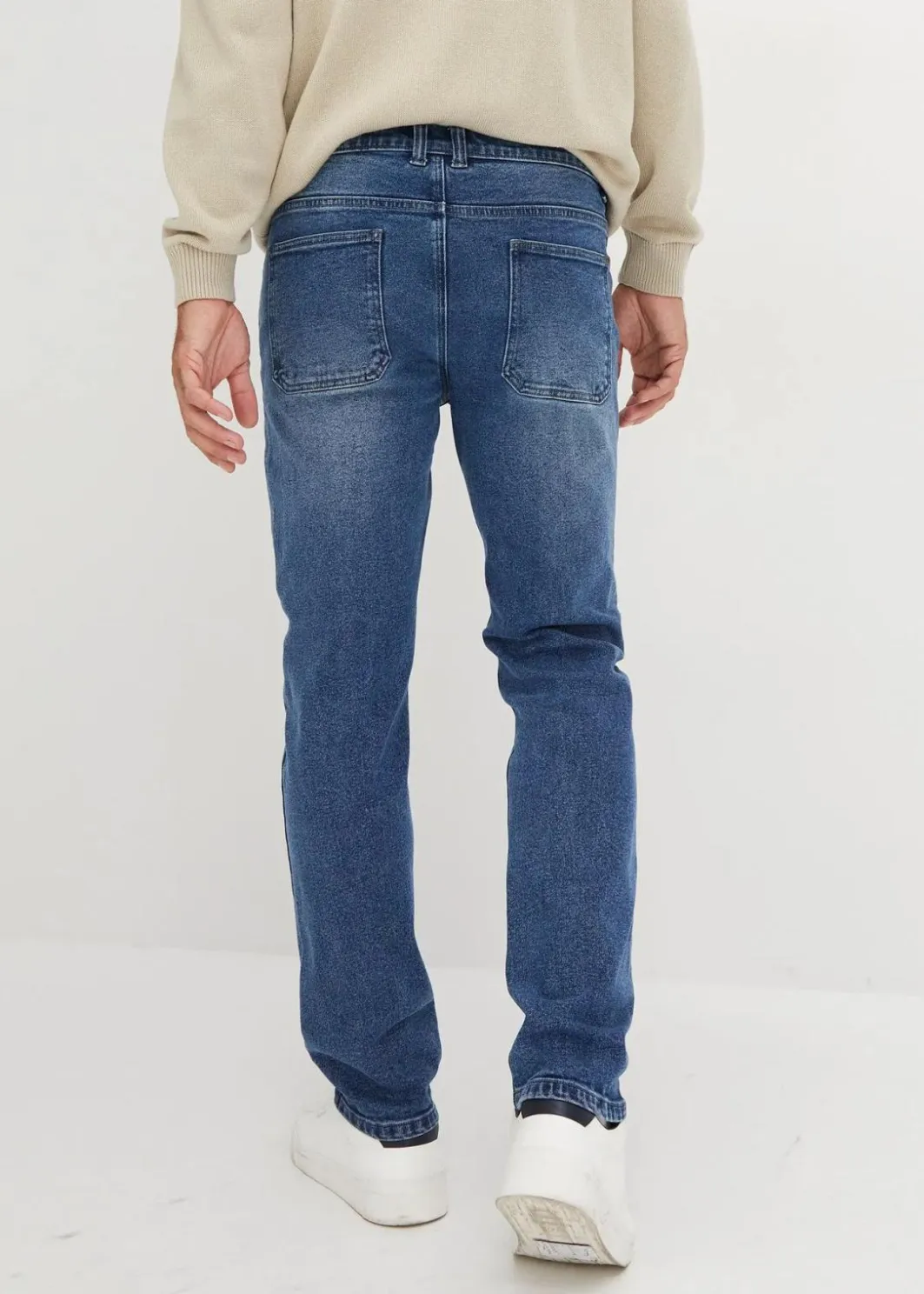 New Regular Fit Stretch-Jeans aus hochwertigem, schwerem Denim, Straight Herren Große Größen|Jeans